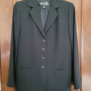 Ellen Tracy long black jacket size 4, 100% wool